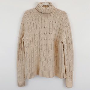Banana Republic Cable Knit Wool Cashmere Sweater